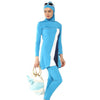 Muslim Woman Beach Swimwear Swimsuit Burqini   lake blue   S - Mega Save Wholesale & Retail - 1