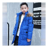 Winhter Boy Middle Long Thick Down Coat Children Garments   blue   140cm - Mega Save Wholesale & Retail - 1