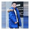 Winhter Boy Middle Long Thick Down Coat Children Garments   blue   140cm - Mega Save Wholesale & Retail - 2