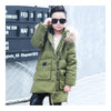 Winter Boy Middle Long Thick Down Coat Children Garments   green   140cm - Mega Save Wholesale & Retail - 1