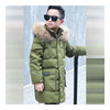 Winter Boy Middle Long Thick Down Coat Children Garments   green   140cm - Mega Save Wholesale & Retail - 2