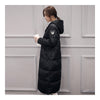 Winter Long Slim Warm Woman Down Coat Racoon Fur Collar    black   S - Mega Save Wholesale & Retail - 2