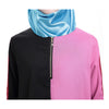 Flax Short Muslim Long Dress Long Sleeve Splicing   sapphire blue - Mega Save Wholesale & Retail - 2